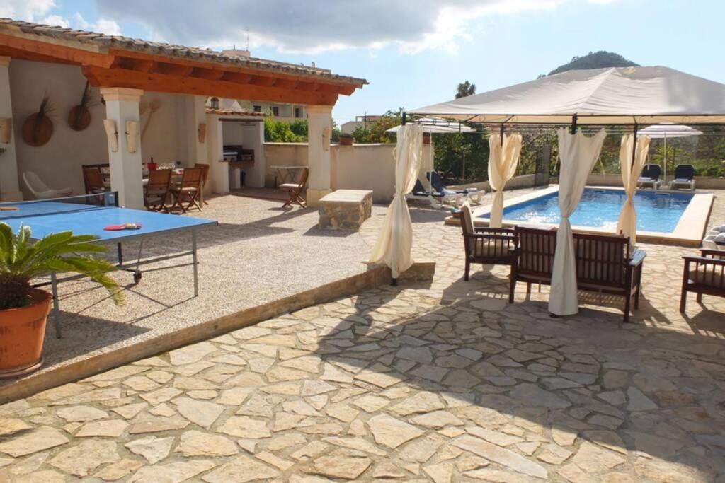 Villa Maria, Bonita Casa Con Jardin Y Piscina Privada En Andratx Exterior foto